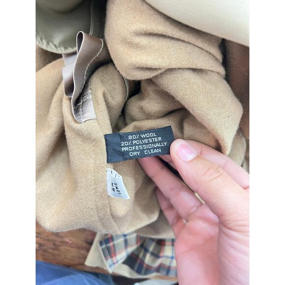 Mackintosh WeatherFair Men's Tan Wool Blend lined Trench Coat Size 44 - Picture 5 of 6